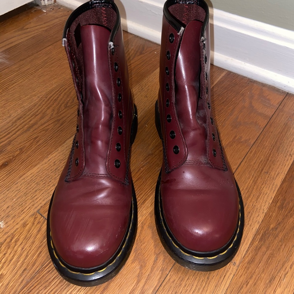 SOLD❤️🍒Cherry Red Air Wave Dr. Martens🍒❤️ - Picture 3 of 4